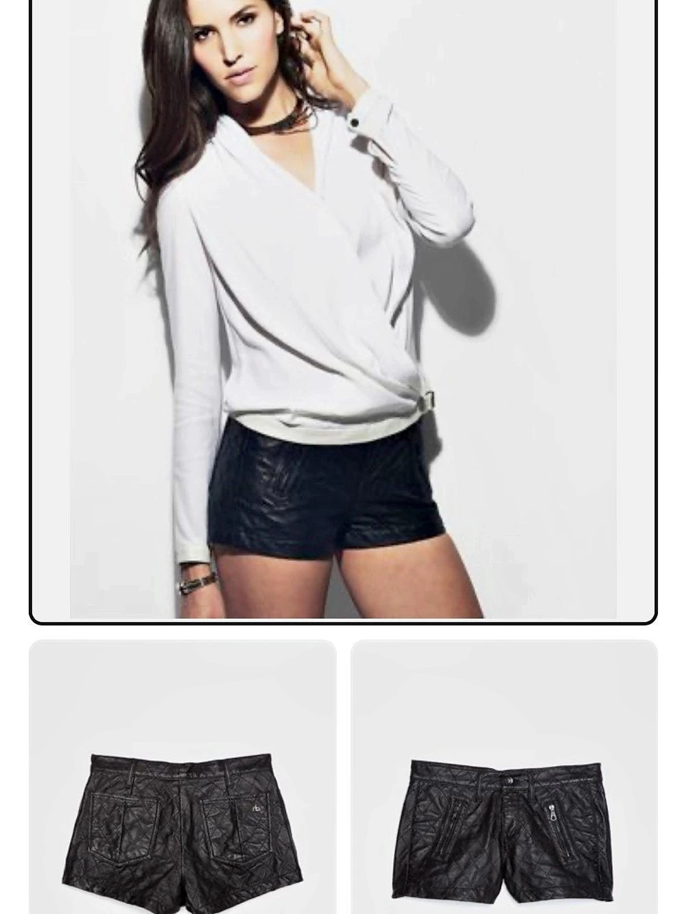Rag & Bone leather shorts
